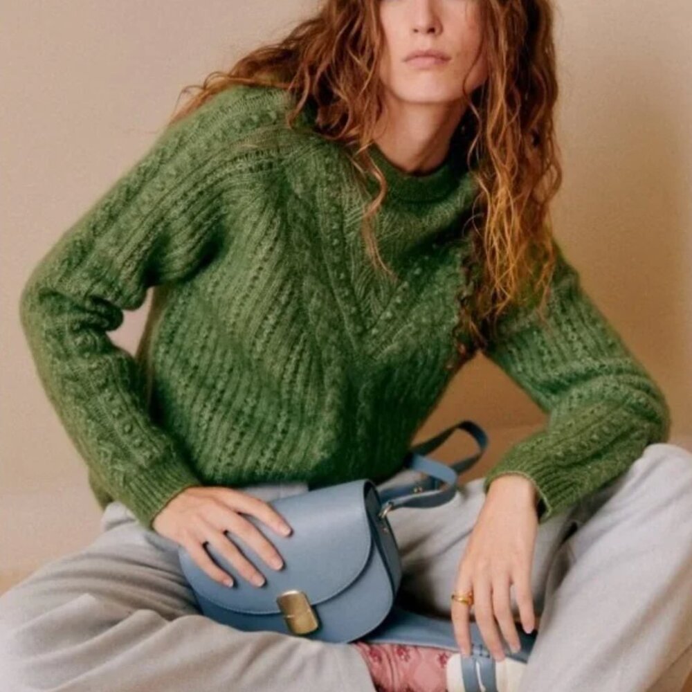 Sezane Jake jumper garden green XS